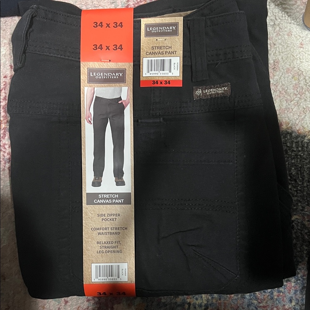 Legendary Black Stretch Canvas Pants